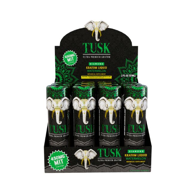 TUSK ULTRA PREMIUM DIAMOND KRATOM LIQUID 450MG MIT SHOT 2FL.OZ (57ML) 12CT/ BOX - Image 4