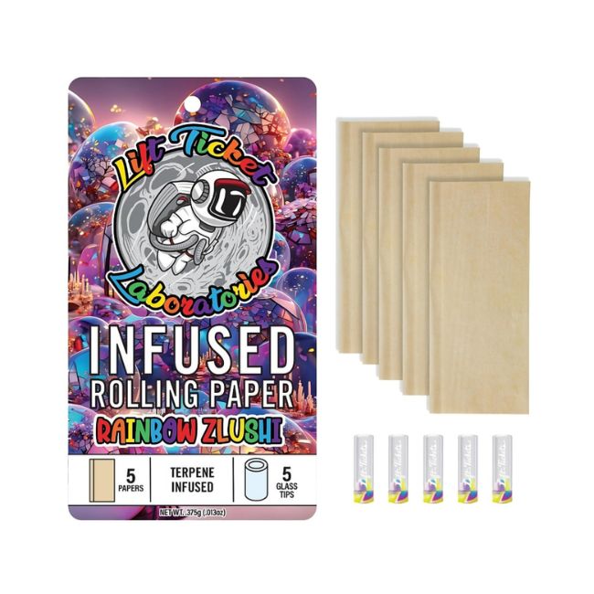 LIFT TICKETS INFUSED ROLLING PAPER + GLASS TIPS 5PK 10CT/ BOX - Image 2