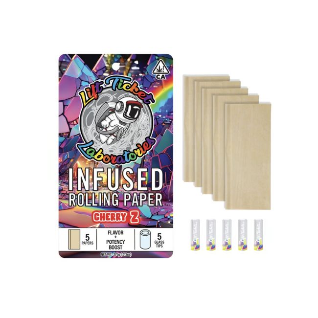 LIFT TICKETS INFUSED ROLLING PAPER + GLASS TIPS 5PK 10CT/ BOX - Image 3