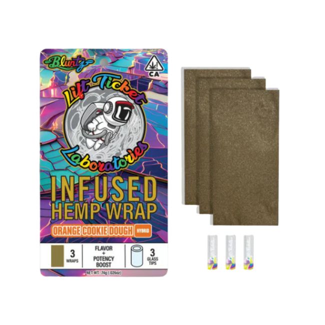 LIFT TICKETS INFUSED HEMP WRAPS + GLASS TIPS 3PK 10CT/ BOX - Image 2