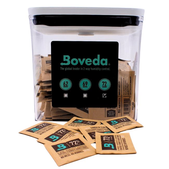 BOVEDA 72% HUMIDITY CONTROL 8 GRAMS OXO CONTAINER 100 UNITS DISPLAY - Image 3