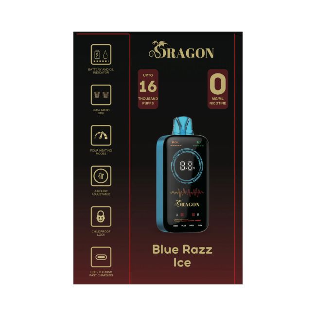 DRAGON ZERO 0% DISPOSABLE (100ML) 16K PUFFS 5CT/ BOX - Image 5