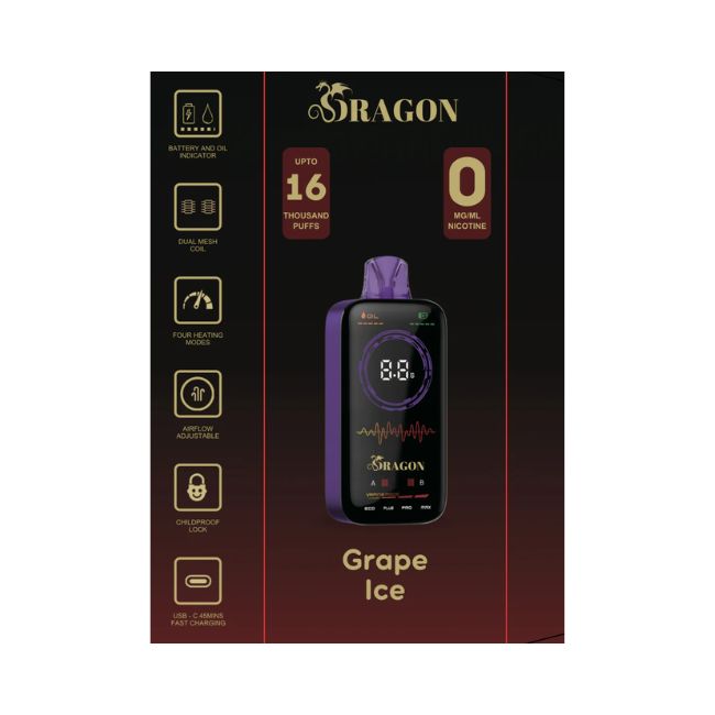 DRAGON ZERO 0% DISPOSABLE (100ML) 16K PUFFS 5CT/ BOX - Image 6