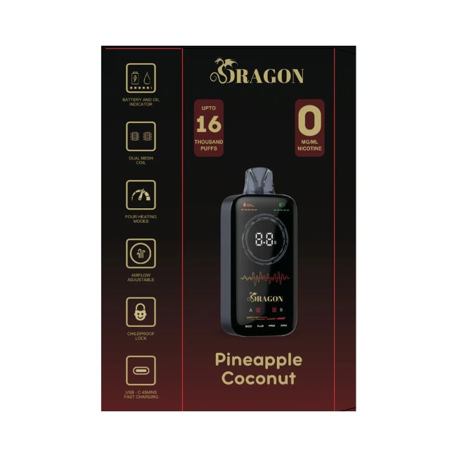 DRAGON ZERO 0% DISPOSABLE (100ML) 16K PUFFS 5CT/ BOX - Image 9
