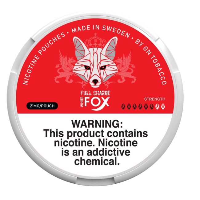 WHITE FOX NICOTINE POUCHES FULL CHARGE 20MG 15-PACK - DISPLAY OF 5 - Image 2