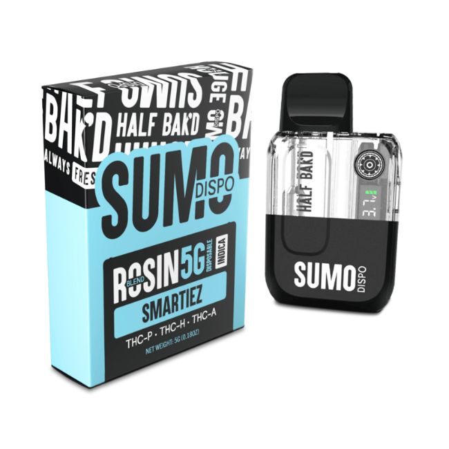 HALF BAK'D SUMO ROSIN BLEND THC-P+THC-H+THC-A 5GM DISPO 5CT/ BOX - Image 6