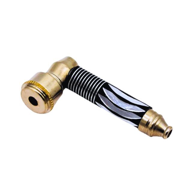 DIAMOND CUT METAL PIPE WITH CAP 10CT PACK