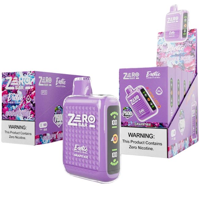 ZERO BAR 0% EXOTIC EDITION DISPOSABLE (65ML) 7.5K PUFFS 5CT/ BOX - Image 3