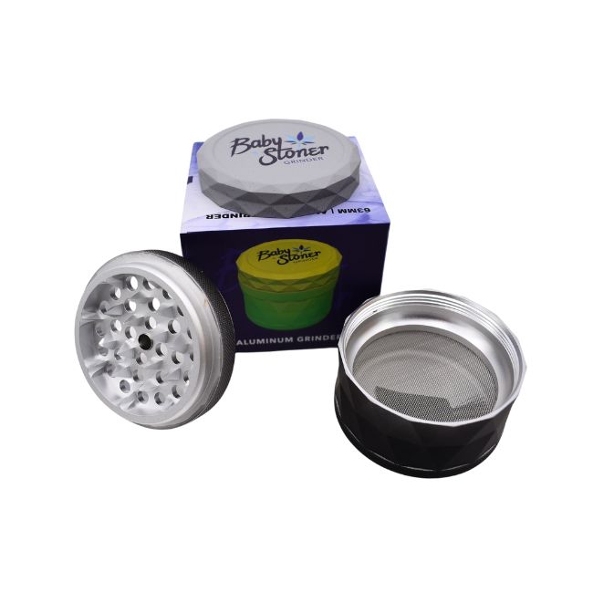 BABY STONER ALUMINIUM 63MM X 52MM GRINDER - Image 2
