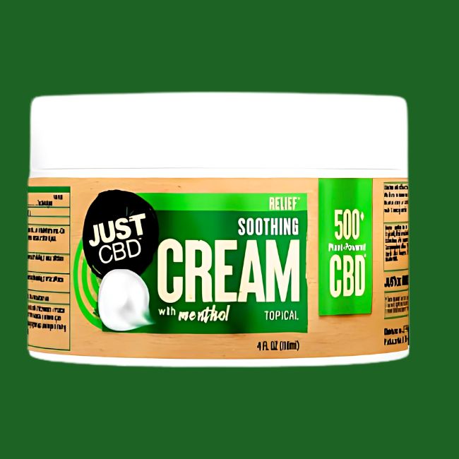 JUST CBD RELIEF SOOTHING 500MG 4OZ 118ML CREAM JAR - Image 2