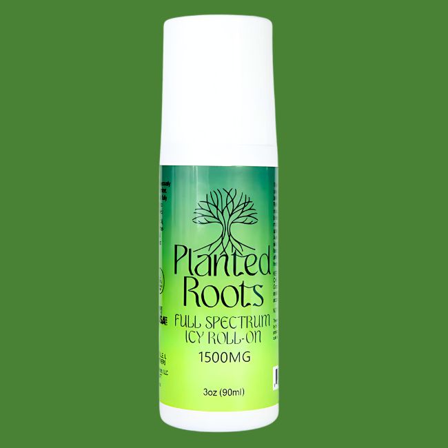 PLANTED ROOT FARMS FULL SPECTRUM 1500MG 90ML PAIN RELIEF ICE ROLL ON
