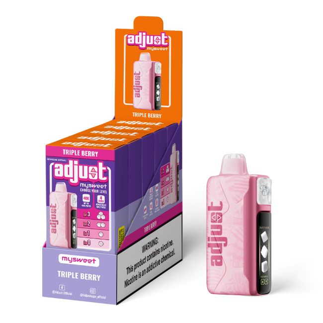 ADJUST MYSWEET 5% DISPOSABLE (100ML) 40K PUFFS 5CT/ BOX - Image 4