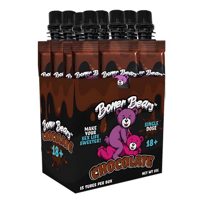 BONER BEARS SEXUAL ENHANCEMENT CHOCOLATE 15 TUBES PER BOX - Image 2