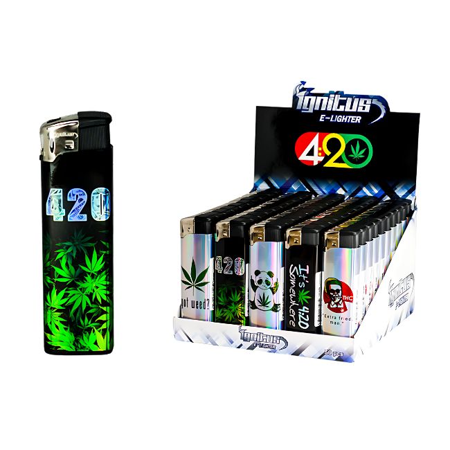 IGNITUS E-LIGHTER WINDPROOF LIGHTER - 50CT / BOX