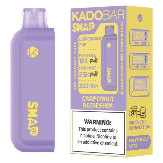 KADO BAR SNAP 5% DISPOSABLE POD (90ML) POW. MODE - 12K & NORM. MODE - 25K PUFFS 5CT/ BOX - Image 3