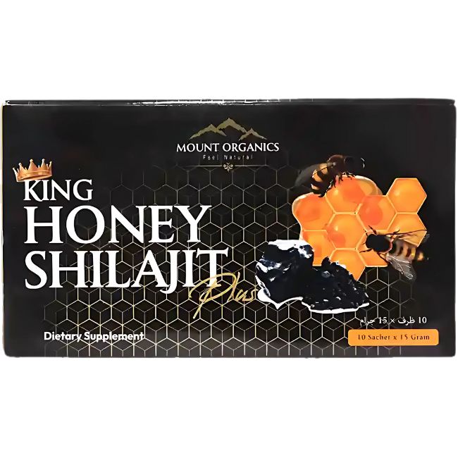 KING HONEY SHILAJIT PLUS MOUNT ORGANICS IMPROVE SEXUAL ENERGY & STAMINA LAB TESTED 15GM X 10 SACHETS PER BOX - Image 3