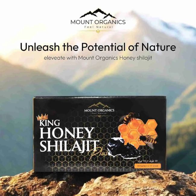 KING HONEY SHILAJIT PLUS MOUNT ORGANICS IMPROVE SEXUAL ENERGY & STAMINA LAB TESTED 15GM X 10 SACHETS PER BOX - Image 2