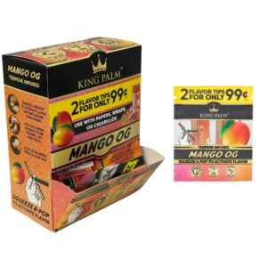 KPFILTERTIPS KING PALM 2 FLAVOR FOR (0.99C) FILTER 7MM TIPS 50CT PER DISPENSER