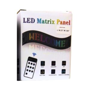 LEDMP1664 LED STRIP SIGN MATRIX PANEL WITH REMOTE CONTROL (L 14.72'' W 3.62'')