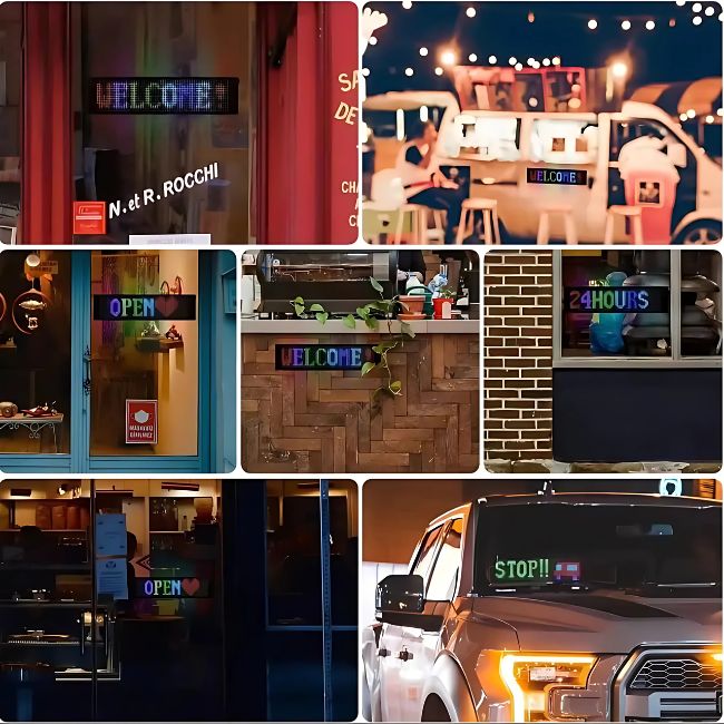 LED STRIP SIGN MATRIX PANEL WITH REMOTE CONTROL (L 35.35'' W 7.56'') - Image 4