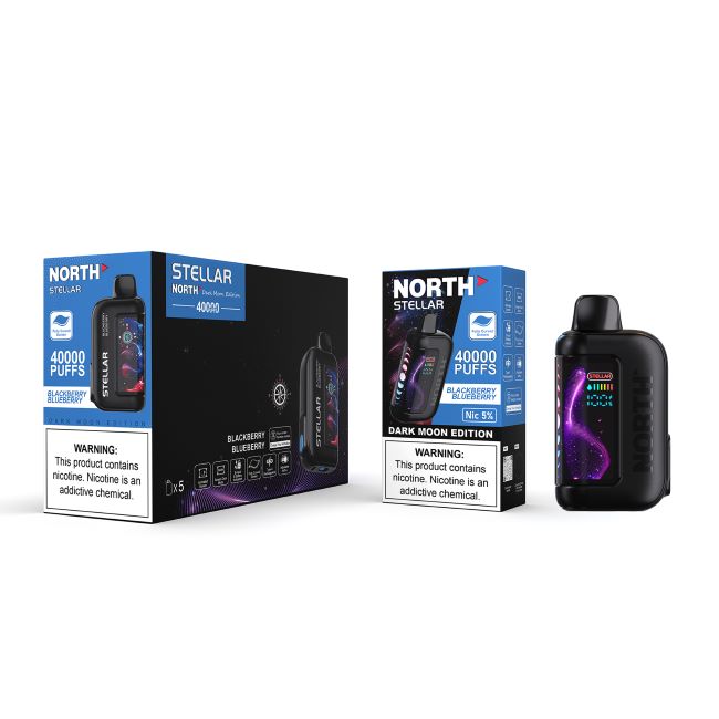NORTH STELLAR DARK MOON EDI. 5% DISPOSABLE (100ML) 40K PUFFS 5CT/ BOX - Image 3