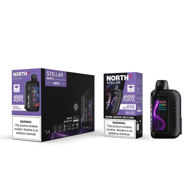 NORTH STELLAR DARK MOON EDI. 5% DISPOSABLE (100ML) 40K PUFFS 5CT/ BOX - Image 5