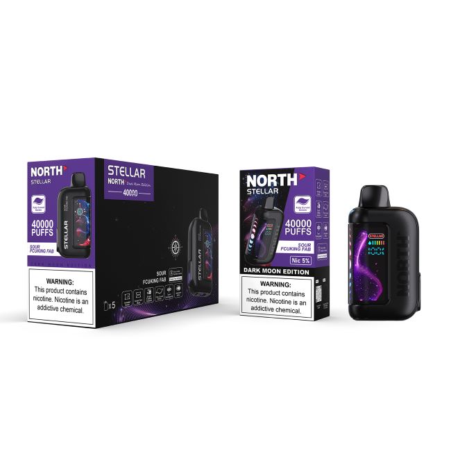 NORTH STELLAR DARK MOON EDI. 5% DISPOSABLE (100ML) 40K PUFFS 5CT/ BOX - Image 8