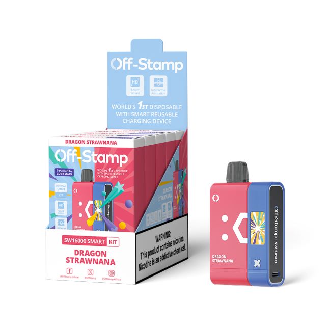 OFF STAMP SW16000 BY LOST MARY 5% DISPOSABLE KIT (85ML) 16K PUFFS 5CT/ BOX - Image 2
