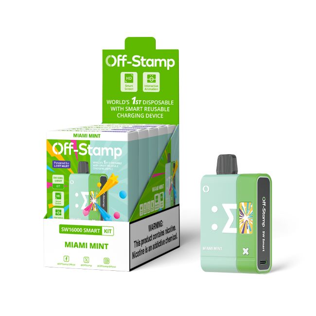 OFF STAMP SW16000 BY LOST MARY 5% DISPOSABLE KIT (85ML) 16K PUFFS 5CT/ BOX - Image 4