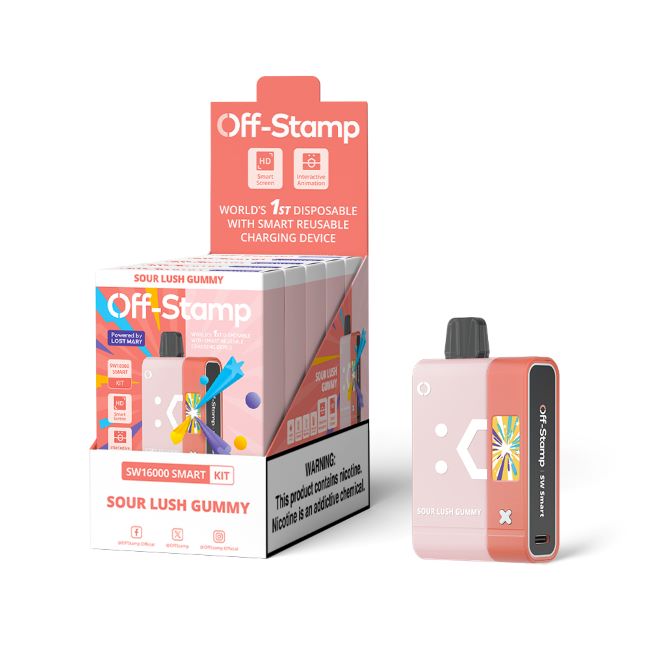 OFF STAMP SW16000 BY LOST MARY 5% DISPOSABLE KIT (85ML) 16K PUFFS 5CT/ BOX - Image 5