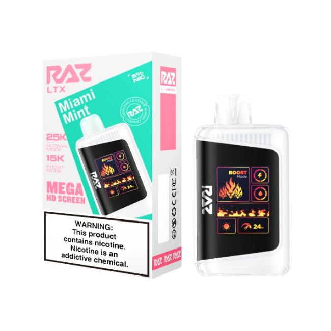 RAZ LTX 5% DISPOSABLE (80ML) 25K PUFFS 5CT/ BOX - Image 9
