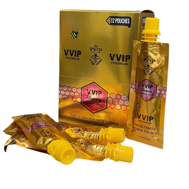 VVIP GOLD THE ULTIMATE POWER SOURCE HONEY FOR MAN 12/ TUBES PER BOX - Image 2