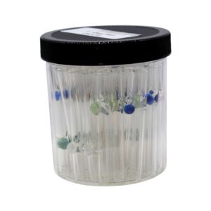 JARXG3A501 3'' CLEAR GLASS CHILLUM WITH ROLL STOP 50CT/ JAR