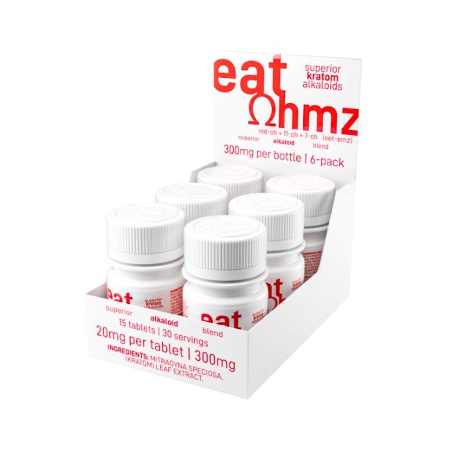 EAT OHMZ BY EXODUS 7-HYDROXY KRATOM 20MG PER TABLET 15CT/ 6JARS - Image 2