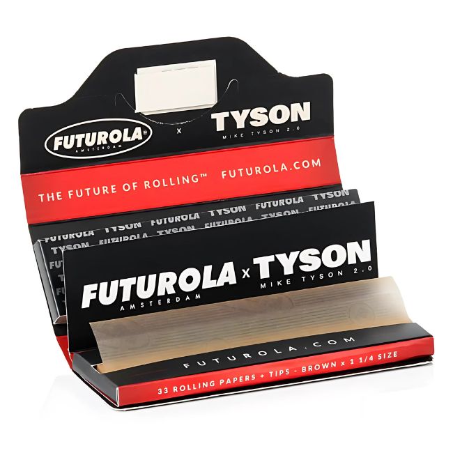 TYSON RANCH X FUTUROLA 1-1/4 SIZE 24PK X 33 ROLLING PAPER + TIPS 24CT/ BOX - Image 2