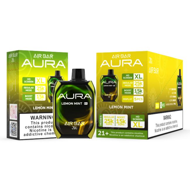 AIR BAR AURA 5% DISPOSABLE (135ML) BOOST MODE - 15K & REG. MODE - 25K PUFFS 5CT/ BOX - Image 6