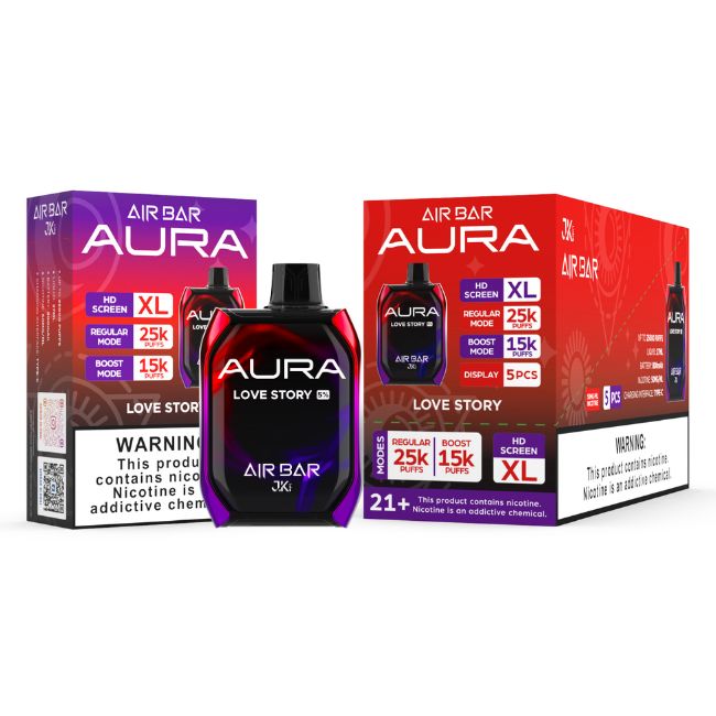AIR BAR AURA 5% DISPOSABLE (135ML) BOOST MODE - 15K & REG. MODE - 25K PUFFS 5CT/ BOX - Image 7