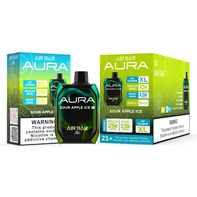 AIR BAR AURA 5% DISPOSABLE (135ML) BOOST MODE - 15K & REG. MODE - 25K PUFFS 5CT/ BOX - Image 9