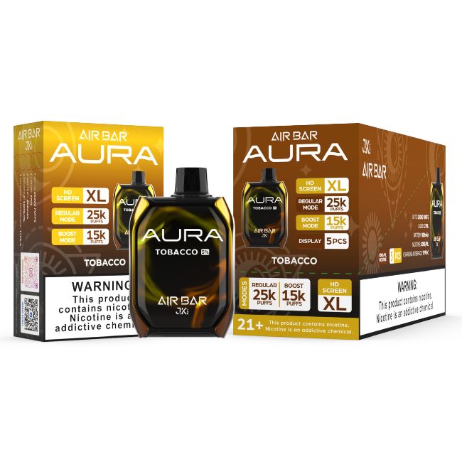 AIR BAR AURA 5% DISPOSABLE (135ML) BOOST MODE - 15K & REG. MODE - 25K PUFFS 5CT/ BOX - Image 10