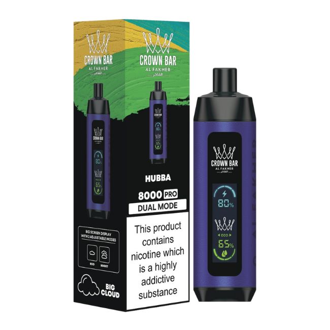 CROWN BAR AL FAKHER DUAL MODE 5% DISPOSABLE (90ML) 8K PUFFS 5CT/ BOX MADE IN UAE - Image 7