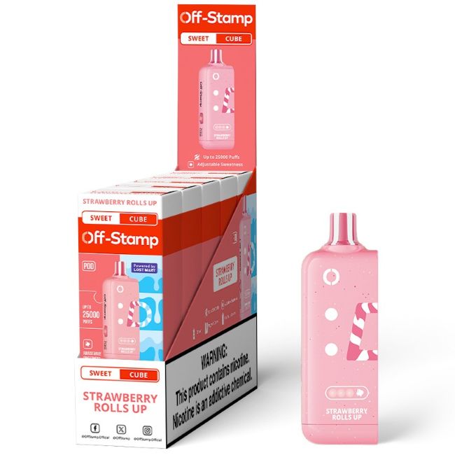 OFF STAMP SWEET CUBE BY LOST MARY 5% DISPOSABLE REFILL POD (90ML) 25K PUFFS 5CT/ BOX - Image 7
