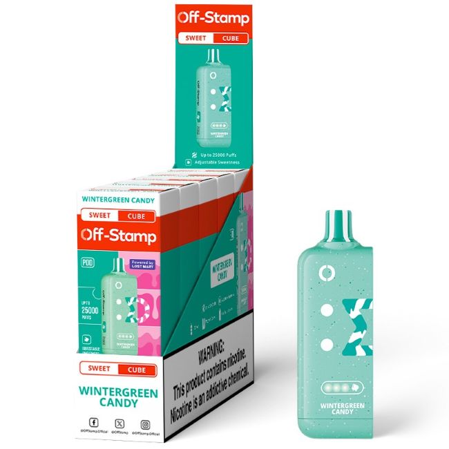 OFF STAMP SWEET CUBE BY LOST MARY 5% DISPOSABLE REFILL POD (90ML) 25K PUFFS 5CT/ BOX - Image 8