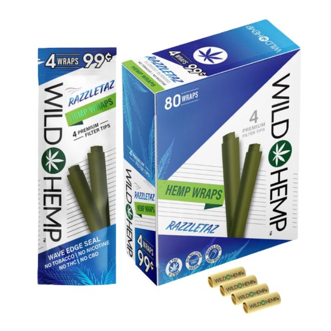 WILD HEMP PREMIUM HEMP WRAPS 4PK 20POUCHES / BOX (PRE PRICED $0.99) - Image 4