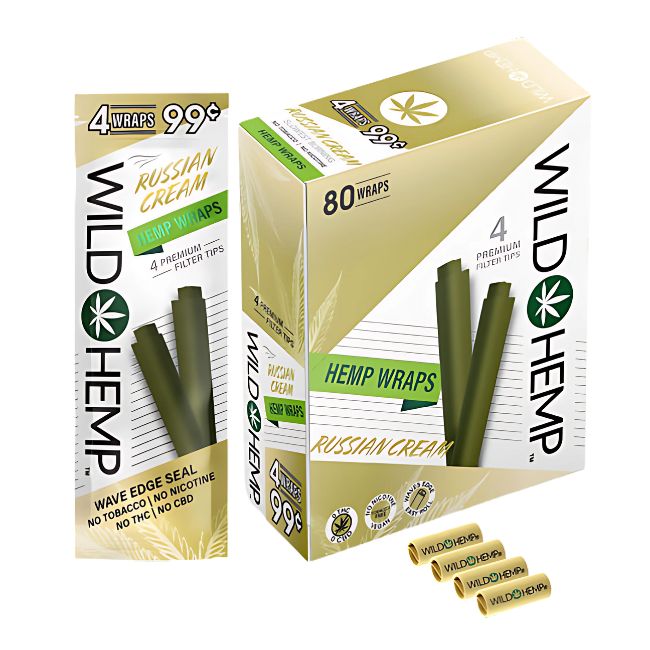 WILD HEMP PREMIUM HEMP WRAPS 4PK 20POUCHES / BOX (PRE PRICED $0.99) - Image 5