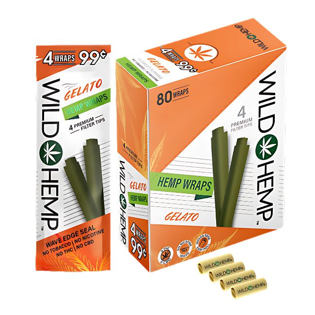 WILD HEMP PREMIUM HEMP WRAPS 4PK 20POUCHES / BOX (PRE PRICED $0.99) - Image 6