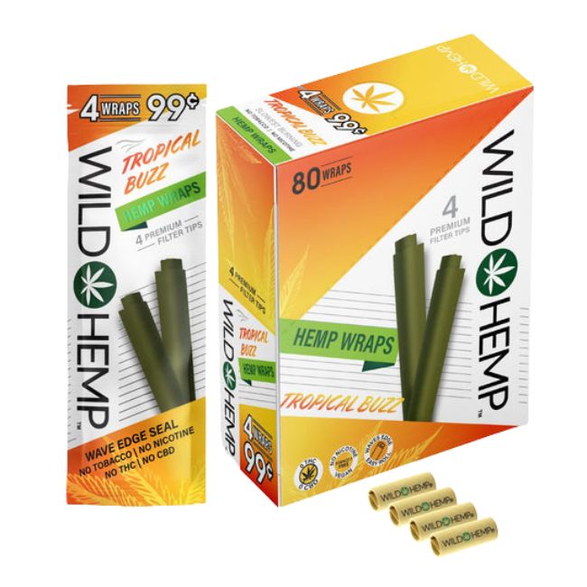WILD HEMP PREMIUM HEMP WRAPS 4PK 20POUCHES / BOX (PRE PRICED $0.99) - Image 8