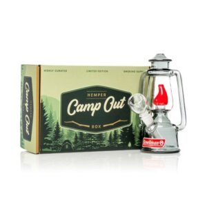 WP092301 HEMPER CAMP OUT (6'') GLASS LANTERN WATER PIPE