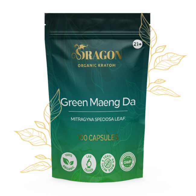 DRAGON ORGANIC KRATOM 100CT/ CAPSULES BAG - Image 3