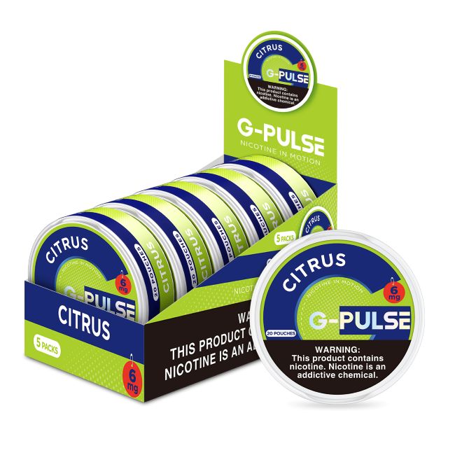 G-PULSE NICOTINE POUCHES POWERED BY GEEK BAR 20 PACK 5CT /CANS BOX - Image 2