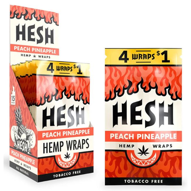 HESH HEMP PREMIUM TOBACCO FREE WRAPS 4PK 15CT/ BOX - Image 2
